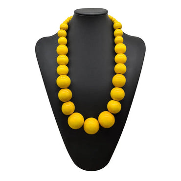 Collier de perles en bois fait à la main pour femme
