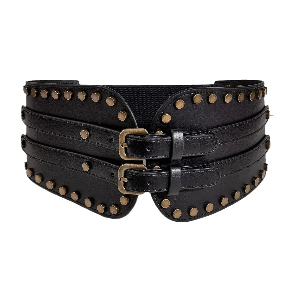 Ceinture corset à rivets pour femme