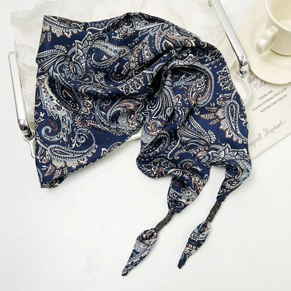 Ceinture foulard en soie cajou Floral