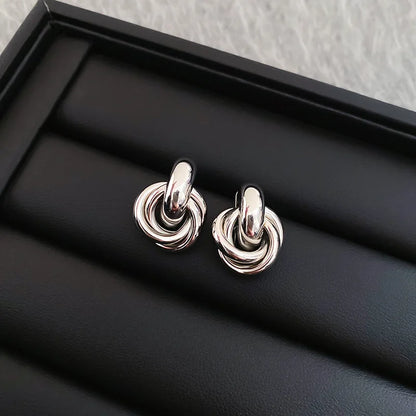 Boucles d’oreilles Nœud Vintage – Acier inoxydable