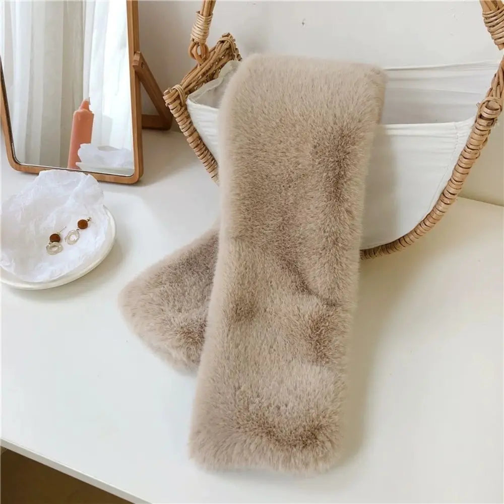 Écharpe en Fausse Fourrure de Lapin pour Femme