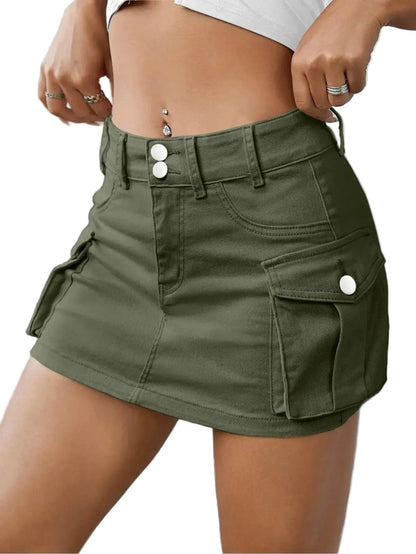 Jupe Denim Lavé Femme – Taille Basse, Coupe Ajustée Sexy & Tendance