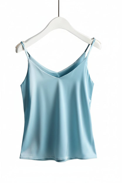 Haut à bretelles spaghetti pour femme, col en V licou