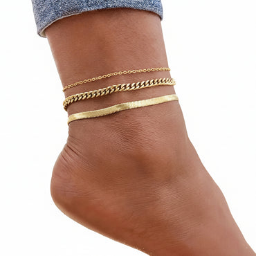 Chaîne de Cheville Serpent – Bracelet d’été ajustable