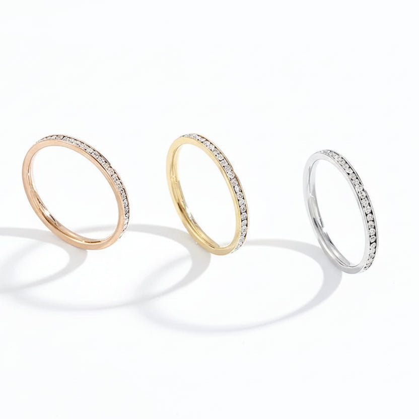 Bague Éclat de Zircon Micro-Pavé