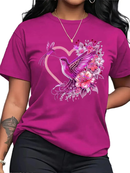 T-shirt Bloom Bohème – Haut Rose Floral Femme
