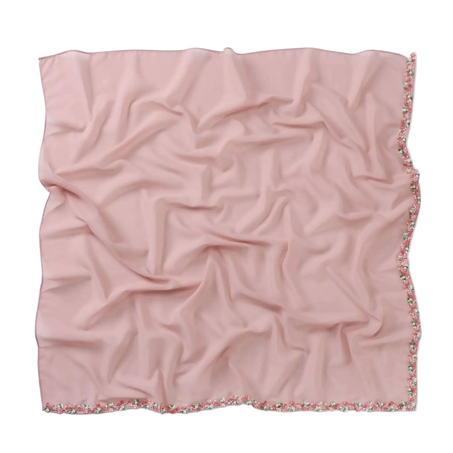 Écharpe en dentelle florale perlée, style chic et élégant