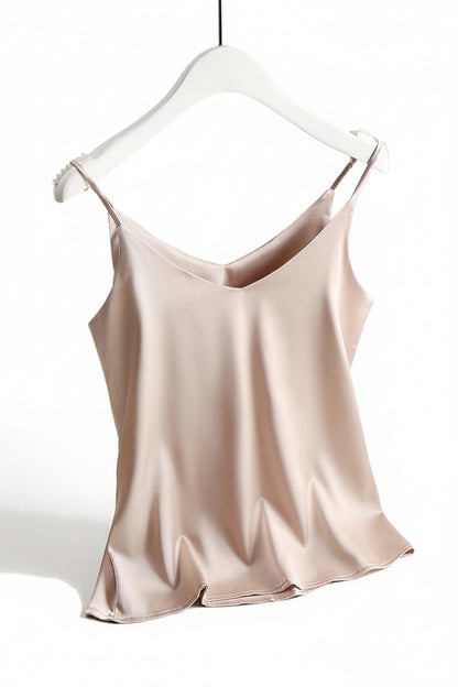 Haut à bretelles spaghetti pour femme, col en V licou