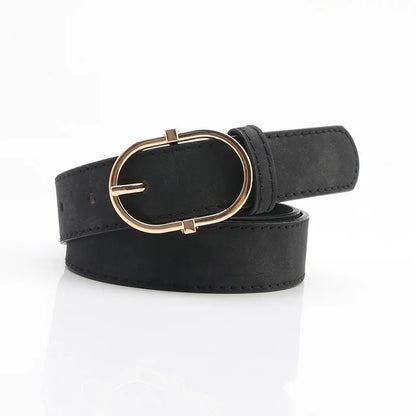 Ceinture en cuir pour femme boucle en alliage