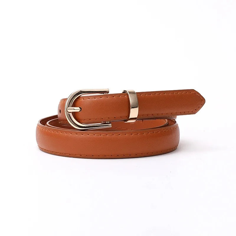 Ceinture colorée avec boucle lettre D pour femme