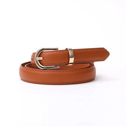 Ceinture colorée avec boucle lettre D pour femme