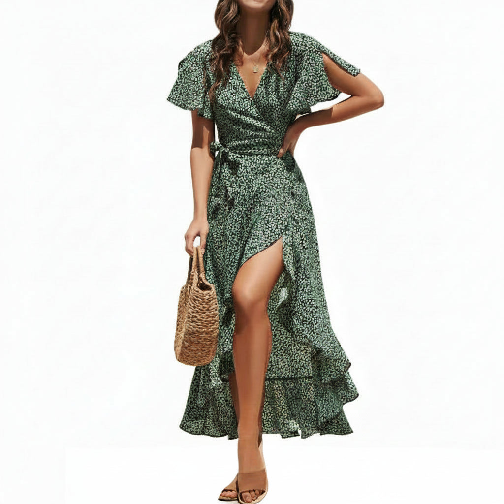 Robe Bohème Élégance – Longue Mousseline de Soie