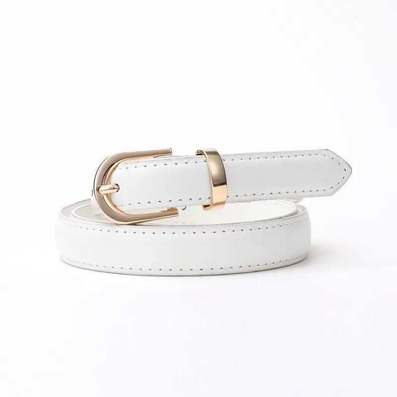 Ceinture colorée avec boucle lettre D pour femme