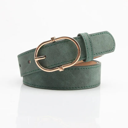 Ceinture en cuir pour femme boucle en alliage