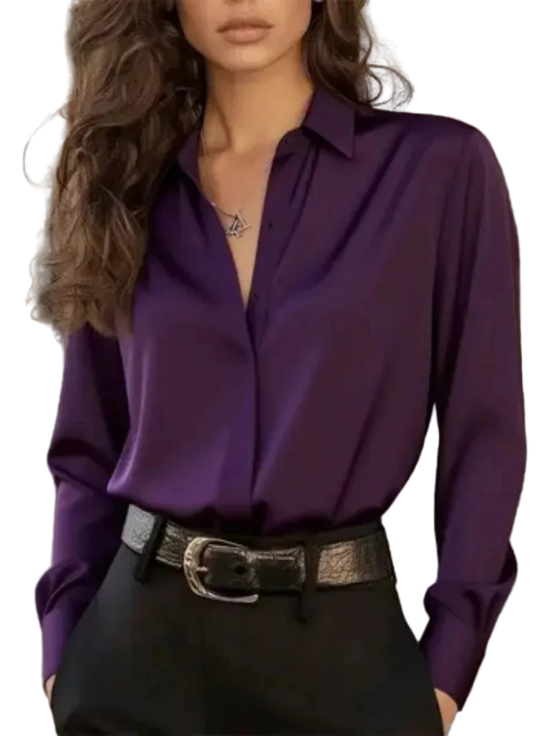Zyra – Chemisier boutonné à manches longues pour femme