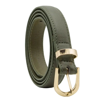 Ceinture colorée avec boucle lettre D pour femme