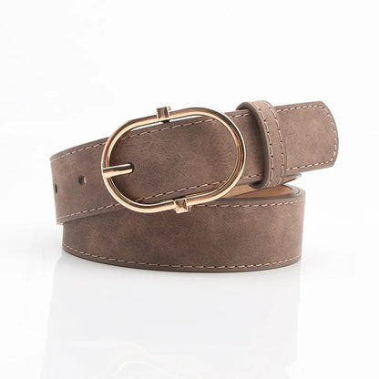 Ceinture en cuir pour femme boucle en alliage