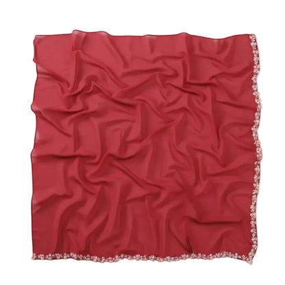 Écharpe en dentelle florale perlée, style chic et élégant