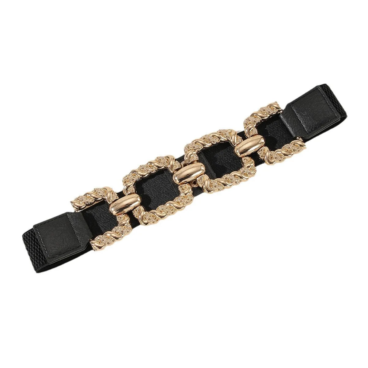Ceinture élastique chic à chaîne métal pour femme