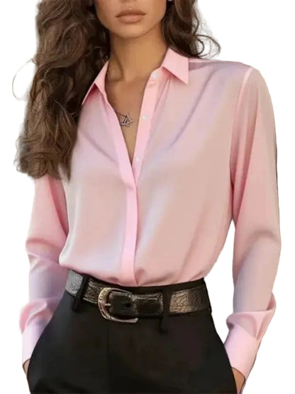 Zyra – Chemisier boutonné à manches longues pour femme