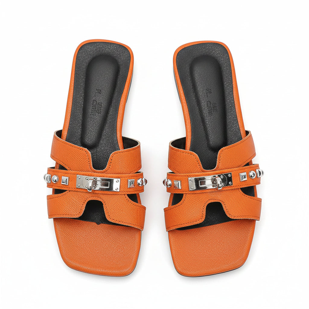Pantoufles Plates de Luxe pour Femme – Sandales de Plage Tendance et Confortables