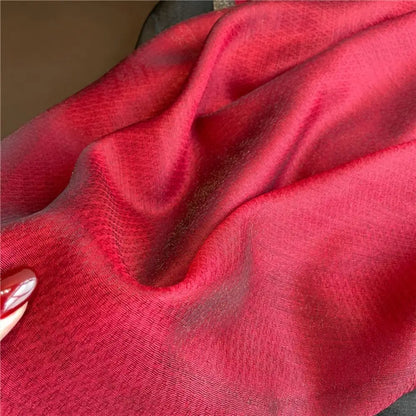 Echarpe de luxe en soie Organza élégant couleur unie