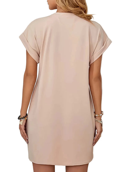 Robe t-shirt décontractée en tricot pour femmes