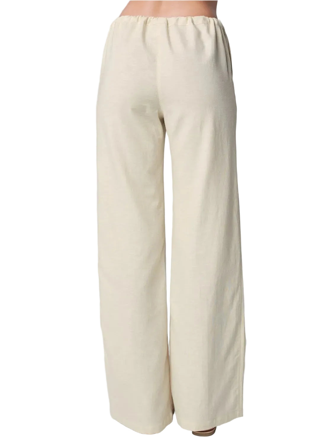 Pantalon Taille Haute – Coton & Lin Extensible pour femme