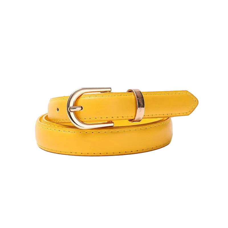 Ceinture colorée avec boucle lettre D pour femme