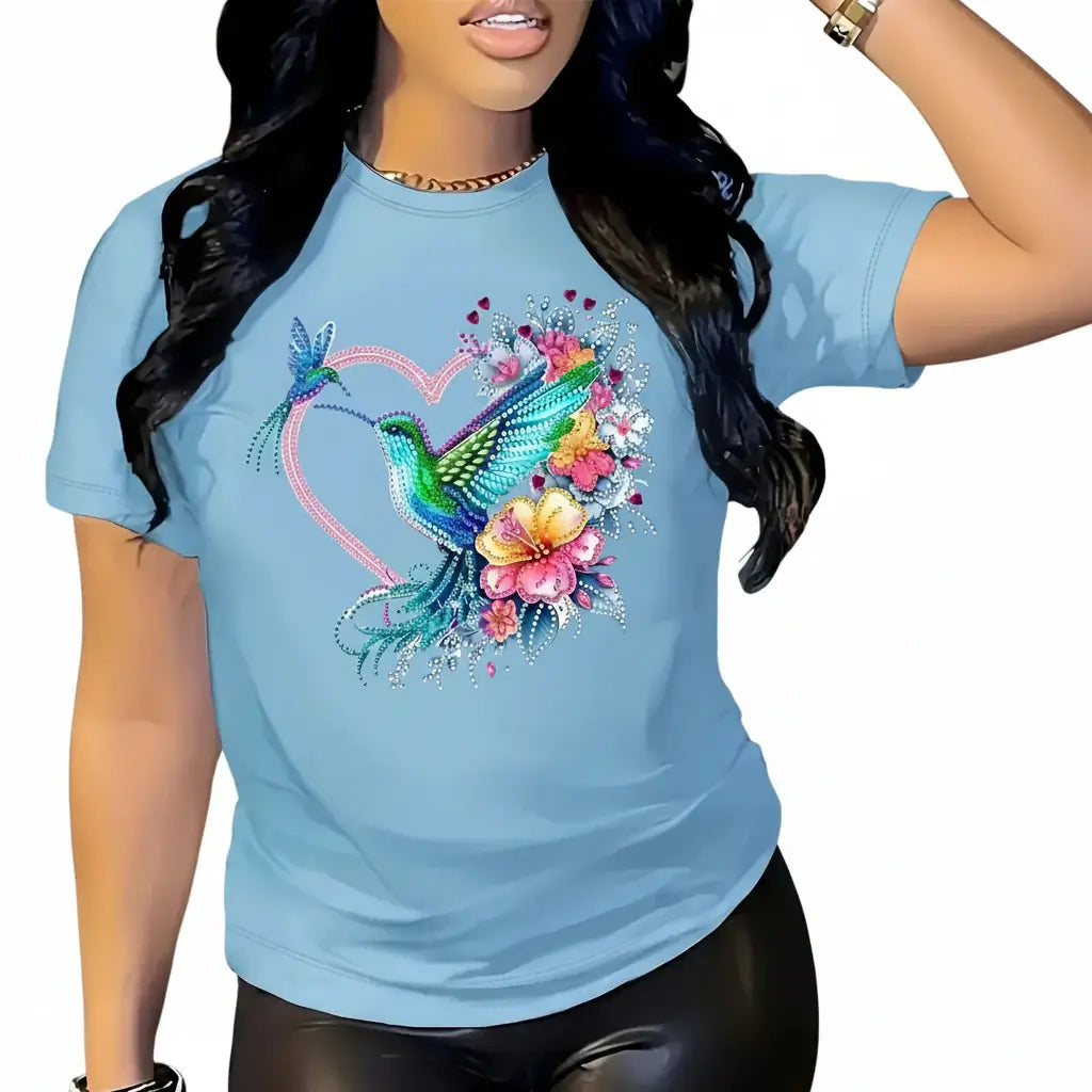 T-shirt Bloom Bohème – Haut Rose Floral Femme