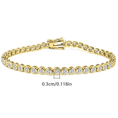 Bracelet Élégance Rose – Diamants 3 mm & Or rose 18K