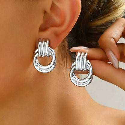 Boucles d’oreilles Nœud Vintage – Acier inoxydable
