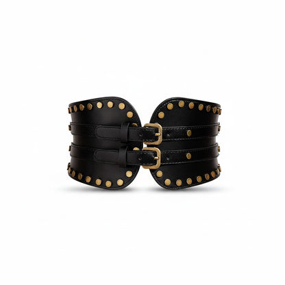 Ceinture corset à rivets pour femme