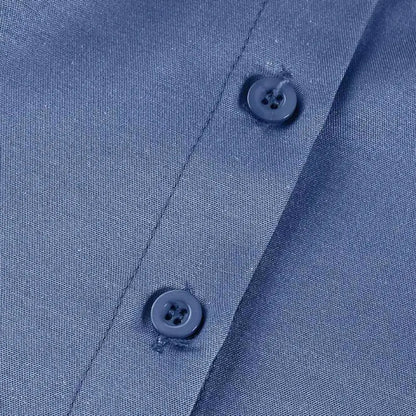 Robe en jean élégante pour femme avec ourlet à volants et poches plaquées