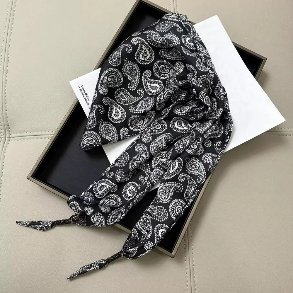 Ceinture foulard en soie cajou Floral