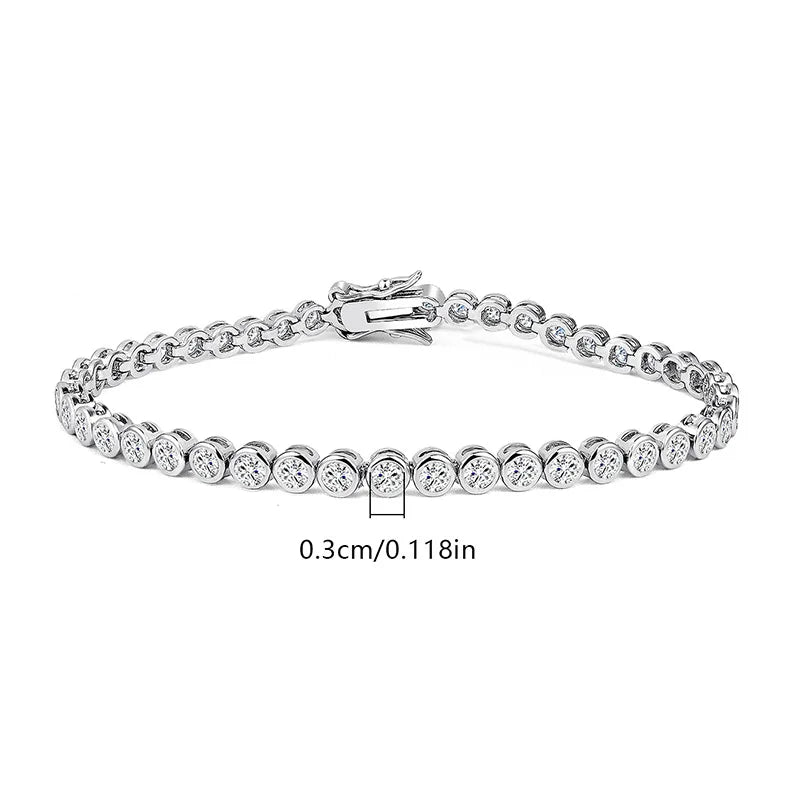 Bracelet Élégance Rose – Diamants 3 mm & Or rose 18K