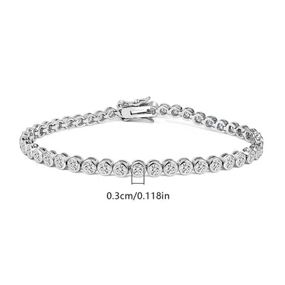 Bracelet Élégance Rose – Diamants 3 mm & Or rose 18K
