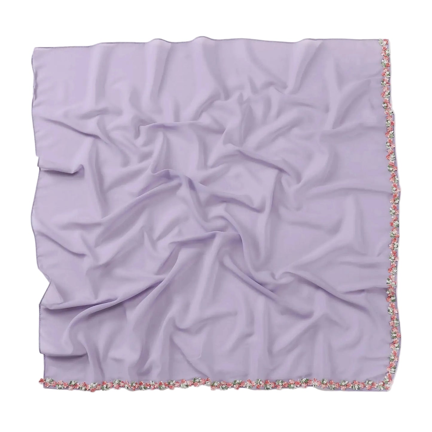 Écharpe en dentelle florale perlée, style chic et élégant