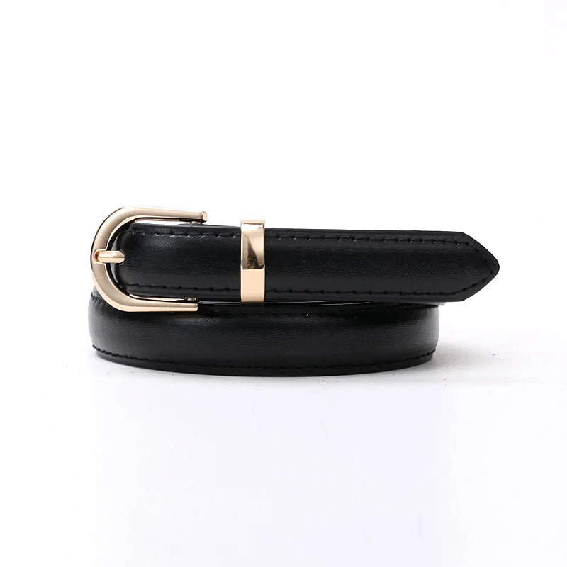 Ceinture colorée avec boucle lettre D pour femme