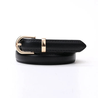 Ceinture colorée avec boucle lettre D pour femme