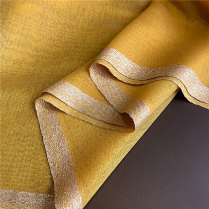 Echarpe de luxe en soie Organza élégant couleur unie