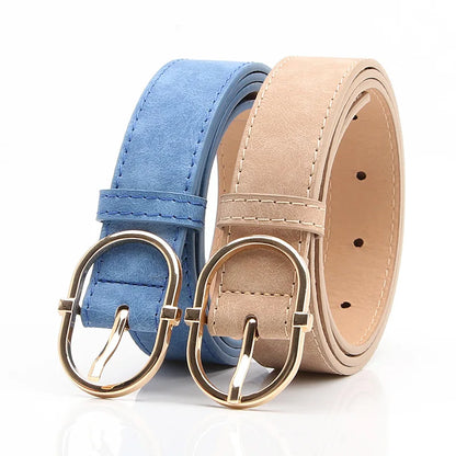 Ceinture en cuir pour femme boucle en alliage