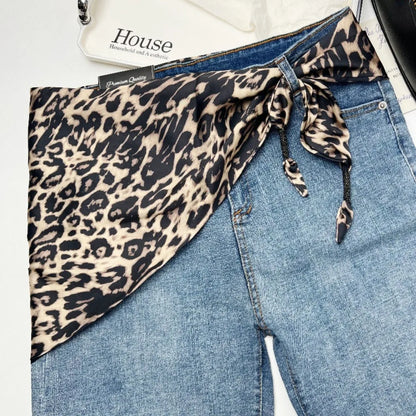 Ceinture foulard en soie cajou Floral