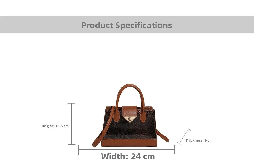 Sac à boucle de verrouillage élégant pour femme