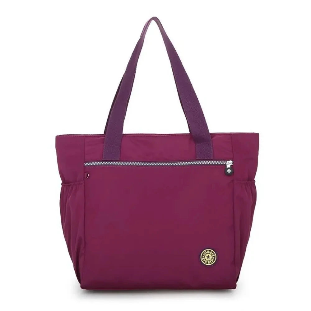 Grand Sac Cabas en Nylon Femme – Fourre-Tout Grande Capacité pour Shopping