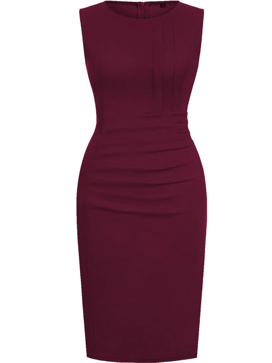 Éloria – Robe fourreau minimaliste sans manches