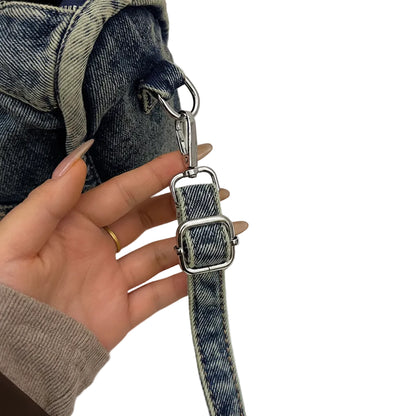 Sac en denim bleu pour femme style streetwear luxe