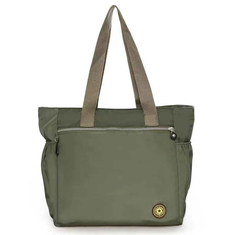 Grand Sac Cabas en Nylon Femme – Fourre-Tout Grande Capacité pour Shopping