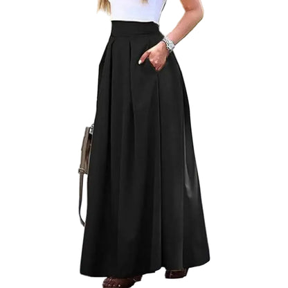 Jupe maxi élégante taille haute pour femme – Tissu respirant et coupe amincissante