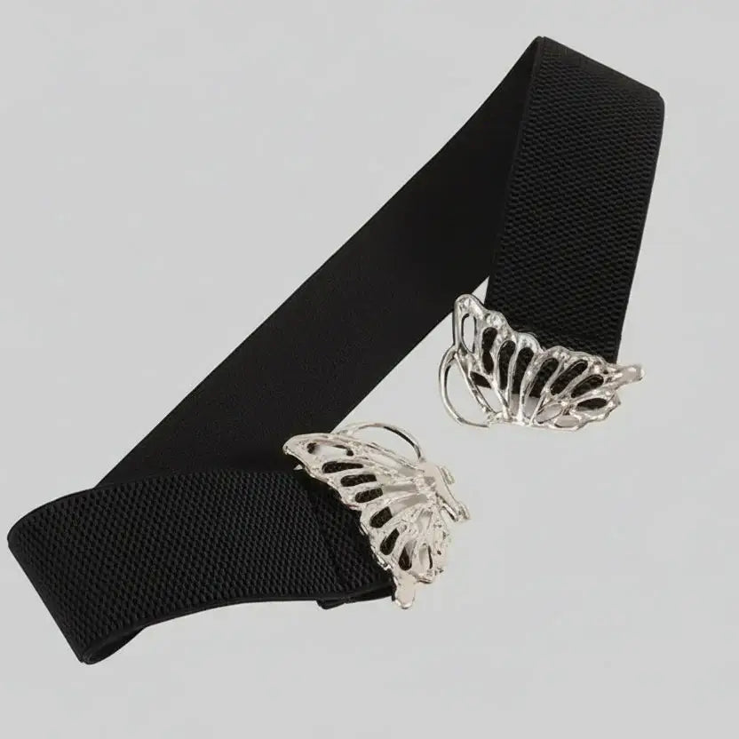 ceinture élastique pour femme ornée de fermoirs papillon